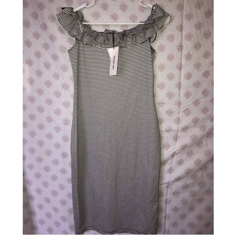 Stripped Zara off the shoulder dress